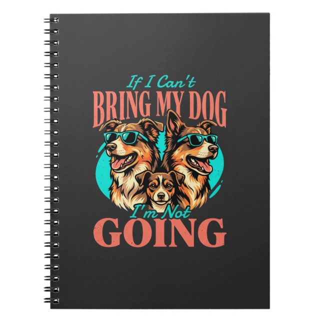 Cuaderno Trae a mi perro amante de los perros retro (Frente)