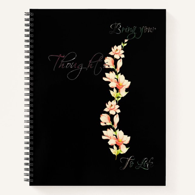 Cuaderno Trae tus pensamientos a la vida_ elegante (Anverso)