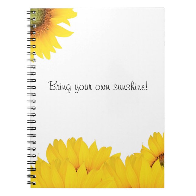 Cuaderno Traiga sus propios girasoles solares (Frente)