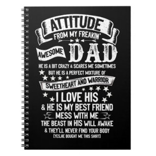 Cuaderno Traigo Mi Actitud De Mi Impresionante Padre.