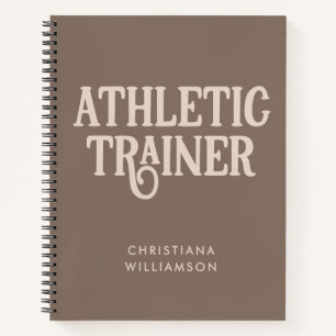 Cuaderno Trainer atlético de nombre personalizado