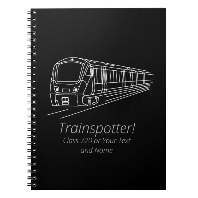 Cuaderno Trainspotter Clase 720 Ferrocarril del Reino Unido (Frente)