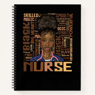 Cuaderno Traje de enfermera negra 2023 Mes de la historia n