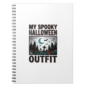 Cuaderno Traje de Halloween Espantoso Camiseta Vintage Ceme