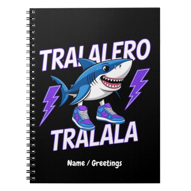 Cuaderno Tralero Tralala Bootleg Gráfica divertida de meme  (Frente)