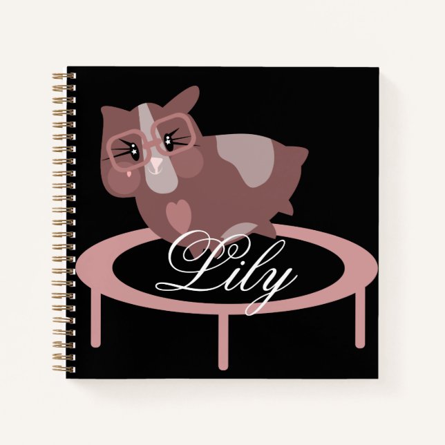 Cuaderno Trampolín de ejercicio para cobayas lindas (Anverso)