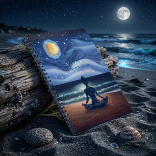 Cuaderno Tranquila playa de Sky Ocean con meditación de yog