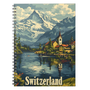 Cuaderno Tranquilidad en Suiza: Pueblo Lakeside
