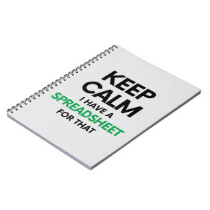 Cuaderno Tranquilidad Tengo una hoja de cálculo para eso -
