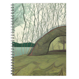 Cuaderno Tranquilidad y apacible escena de camping