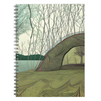 Cuaderno Tranquilidad y apacible escena de camping