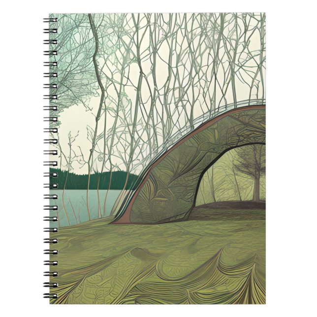 Cuaderno Tranquilidad y apacible escena de camping (Frente)