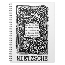 Cuaderno TRANQUILIDAD y barbarie, cita de Nietzsche