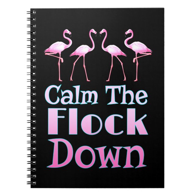 Cuaderno Tranquilizar A La Redada Con Flamingo Gracioso (Frente)