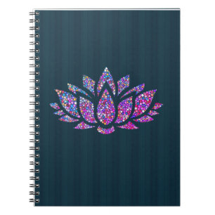 Cuaderno tranquilo de la flor de Lotus del trullo