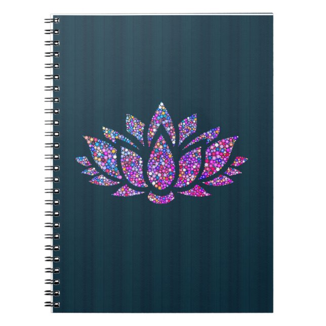 Cuaderno tranquilo de la flor de Lotus del trullo (Frente)