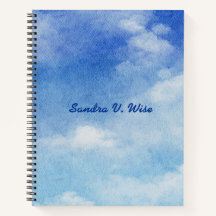 Tranquilo Personalizado Sky Dreams Watercolor Azul