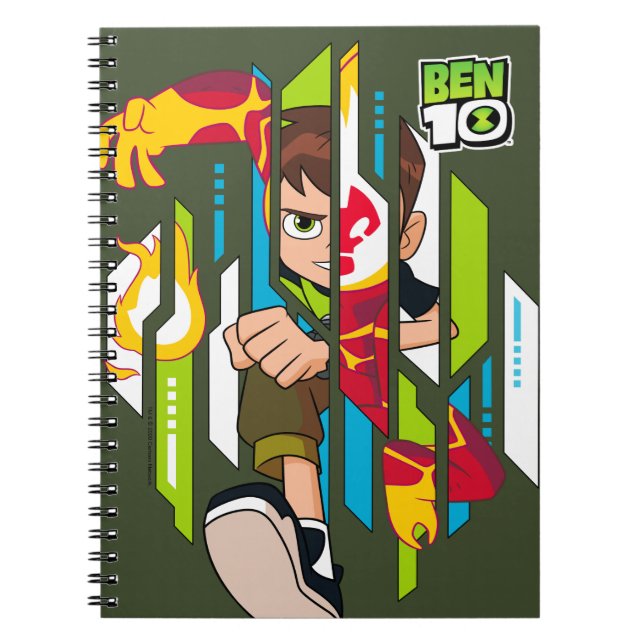 Cuaderno Transformación del ADN de Ben 10 Heatblast (Frente)