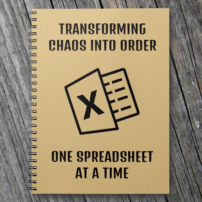 Cuaderno Transformar el caos en orden en una cita graciosa (Subido por el creador)