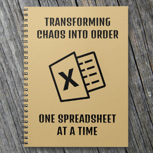 Cuaderno Transformar el Caos en Orden Frase Divertida