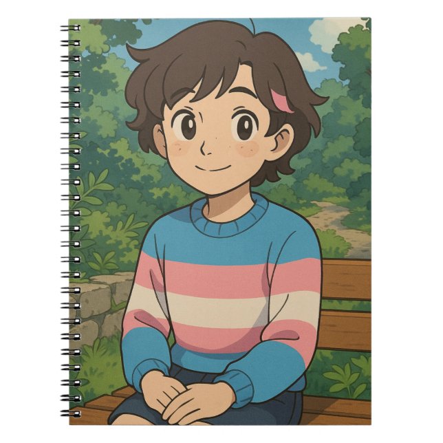 Cuaderno Transgender Flag Anime Person | LGBTQIA+  (Frente)