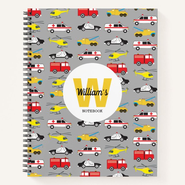Cuaderno Transporte de Vehículos de Emergencia Personalizad (Anverso)