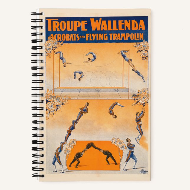 Cuaderno Trapecio, Acróbatas Y Trampolin Volador (Anverso)