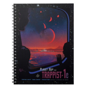 Cuaderno Trappist-1 System Planet 1e turismo espacial retro