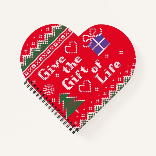 Cuaderno Trasplante de regalo de Navidades de punto de vida (Anverso)