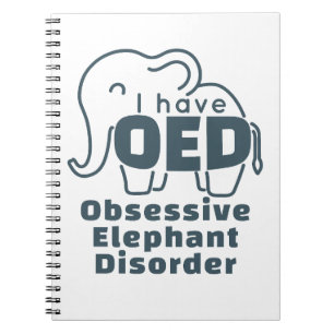 Cuaderno Trastorno de elefante adorable y obsesivo