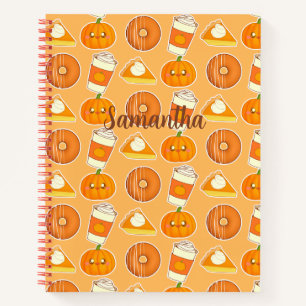 Cuaderno Tratamientos de calabaza de la temporada de otoño