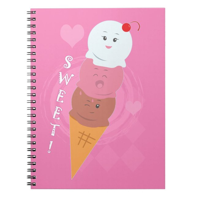 Cuaderno Tratamientos dulces - ¡helado de cono! (Frente)