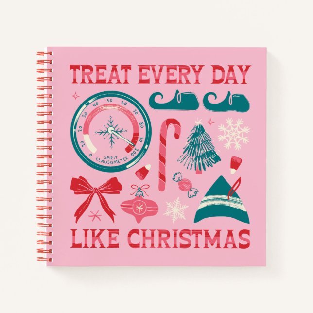 Cuaderno Tratar todos los días como Navidades (Anverso)