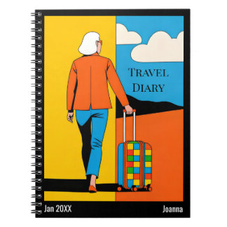 Cuaderno Travel Diary Simple Minimalist Retro