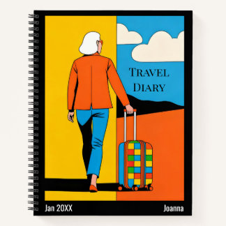 Cuaderno Travel Diary Simple Minimalist Retro