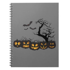 Cuaderno Travesía nocturna: Diario espiral de Halloween