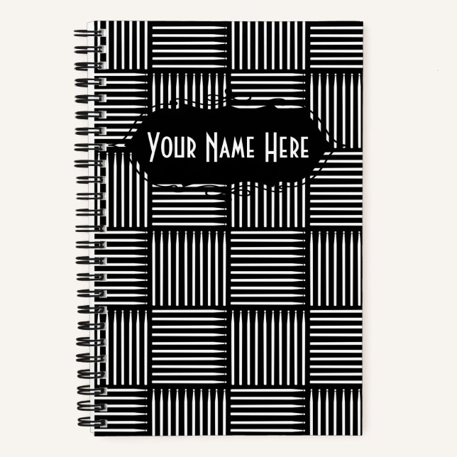 Cuaderno Trayectoria cruzada de palo de tambor (Anverso)