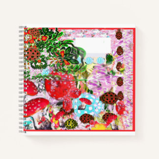 Cuaderno Trazado de letras ABC de mariquitas rojas 
