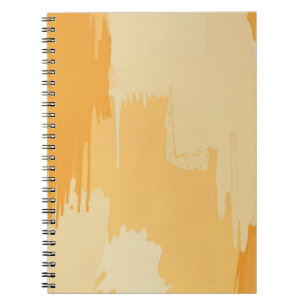 Cuaderno Trazos abstractos de pintura amarilla y crema