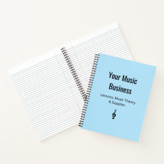 Cuaderno Treble Clef Music Light Blue Music Business