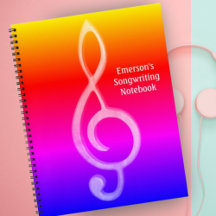 Treble Clef Rainbow Music Design Personalizar Text