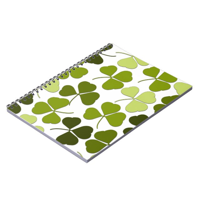 Cuaderno Trébol verde en una variedad de tonos (Lado Izquierdo)