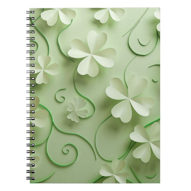 CUADERNO TREBOLES CÉLTICOS IRLANDESES VERDES (Frente)