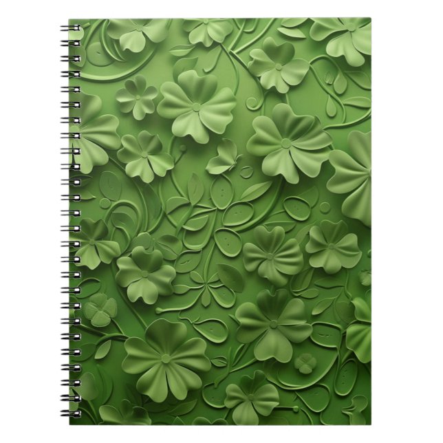 CUADERNO TREBOLES CÉLTICOS IRLANDESES VERDES (Frente)