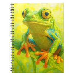 Cuaderno Tree Frog Notebook | Colorful Frog Art Journal