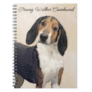 Cuaderno Treeing Walker Coonhound Painting - Arte original