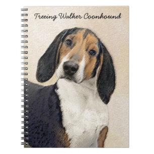 Cuaderno Treeing Walker Coonhound Painting - Arte original