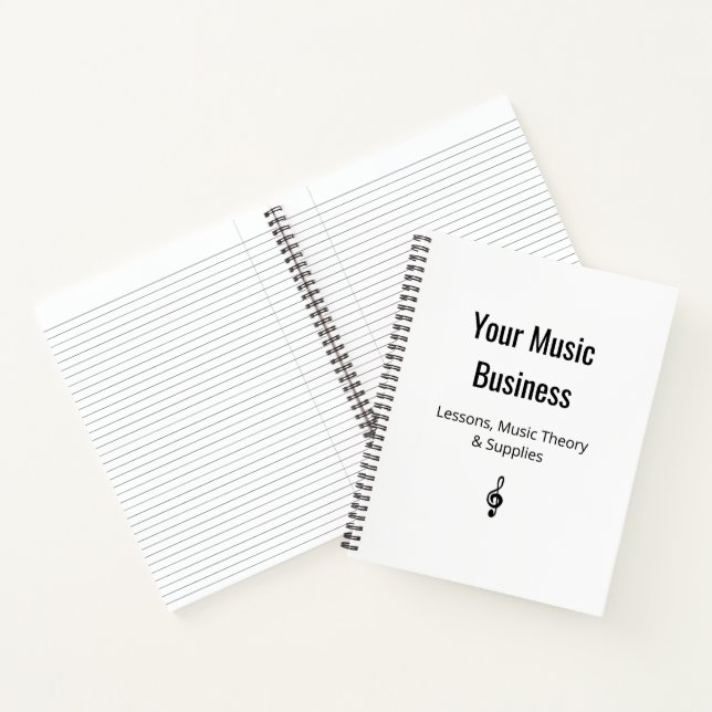 Cuaderno Tref Clef Música Business White Black (Interior)