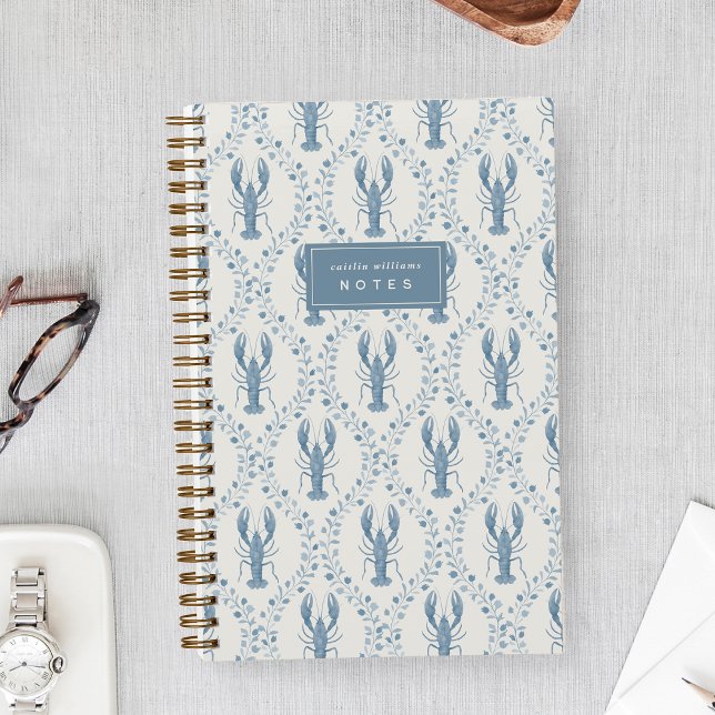 Cuaderno Trellis de Langosta Azul Personalizado (Subido por el creador)