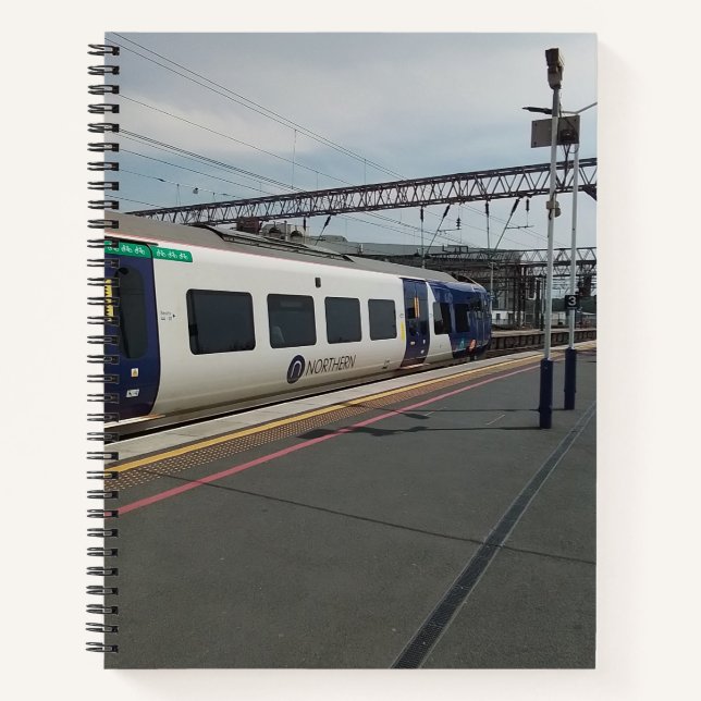 Cuaderno Tren azul y blanco (Anverso)